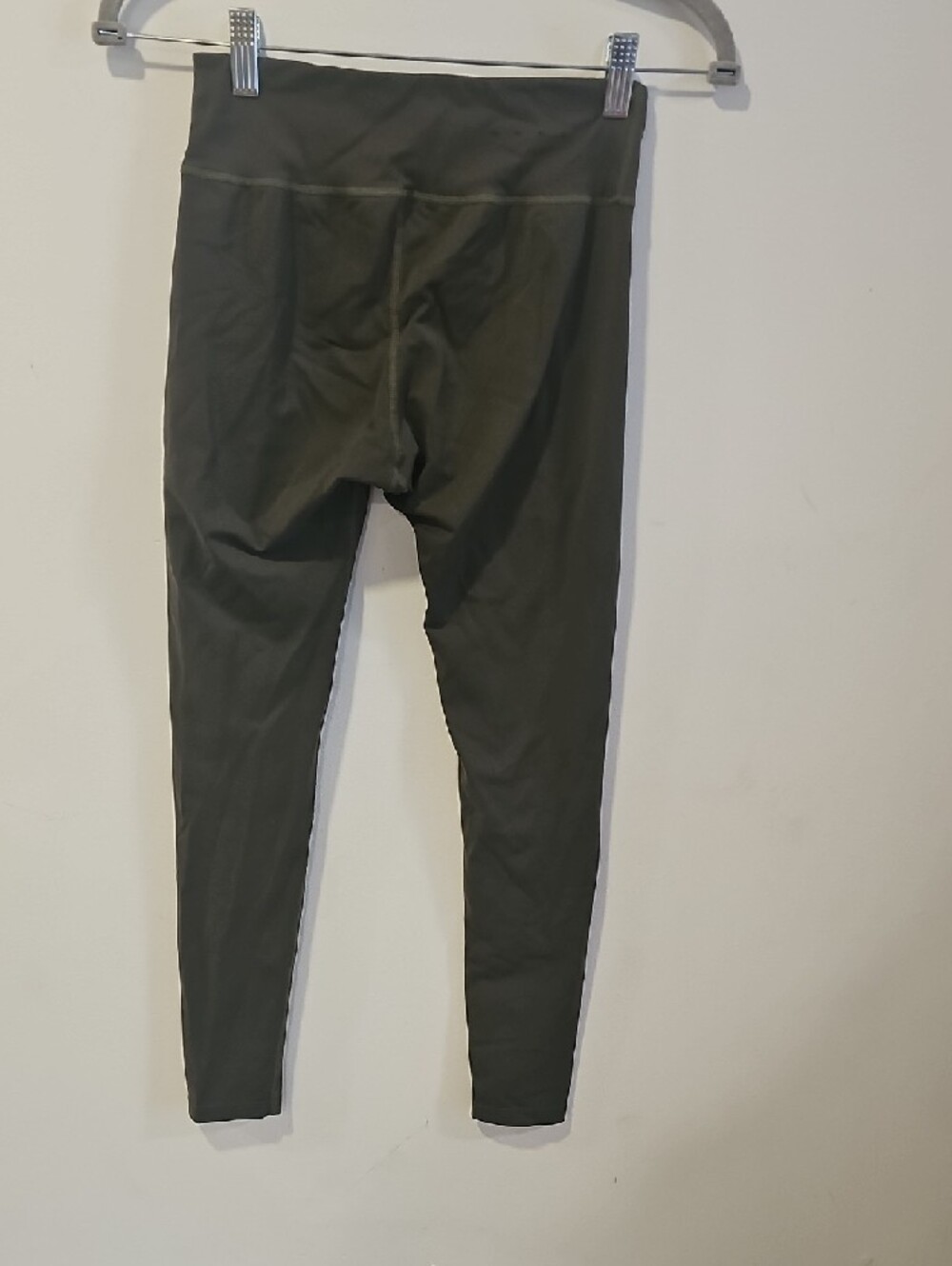High-Rise Olive Green Women's Leggings - Picture 2 of 2